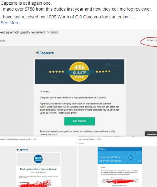 Capterra Review:WARNING Read This Before Starting Reviewing-FREE GIFTCARD
