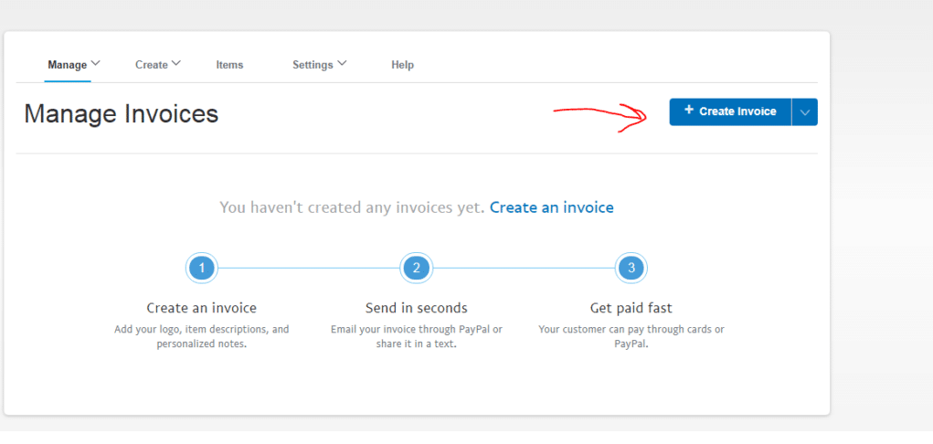 Click create invoice 