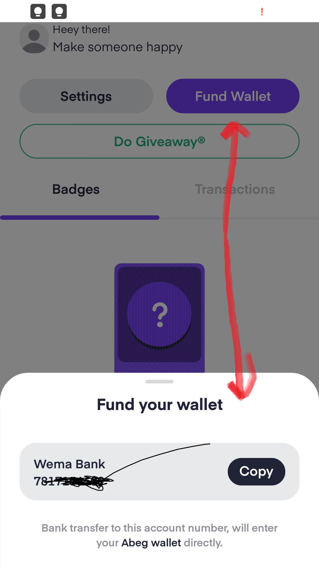 How To Fund Abeg App